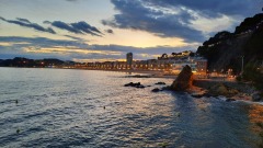 Lloret de Mar - Bord de mer à la tombée de nuit