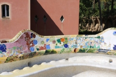 Barcelone - Banc ondulant dans le parc Güell