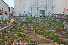 Gérone fête des fleurs - Parvis de la cathédrale Saint Marie