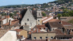 Vue de la tour Mataguerre : l'hôtel Sallegourde